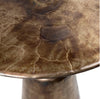 Antique Brass Finished Pedestal Base Bistro Table - EcoLuxe Furnishings