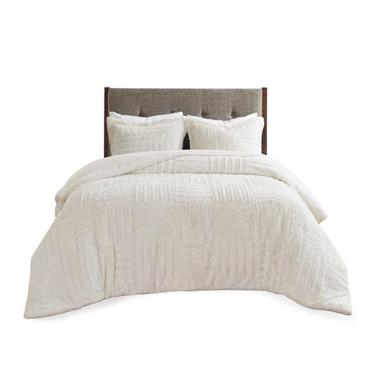 ‘Arctic Fur’ Down Alternative Comforter Mini Set, King/Cal King (Ivory) - EcoLuxe Furnishings