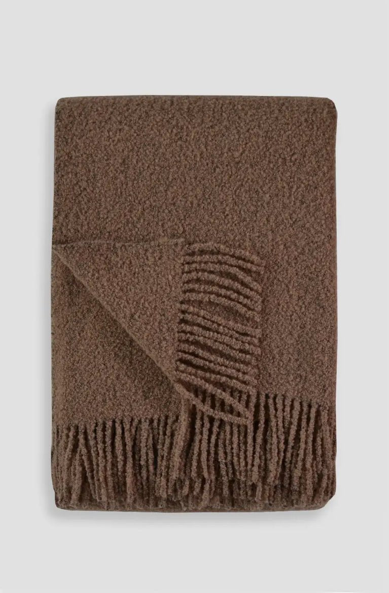 ‘Baldwin’ Wool Boucle Throw - EcoLuxe Furnishings