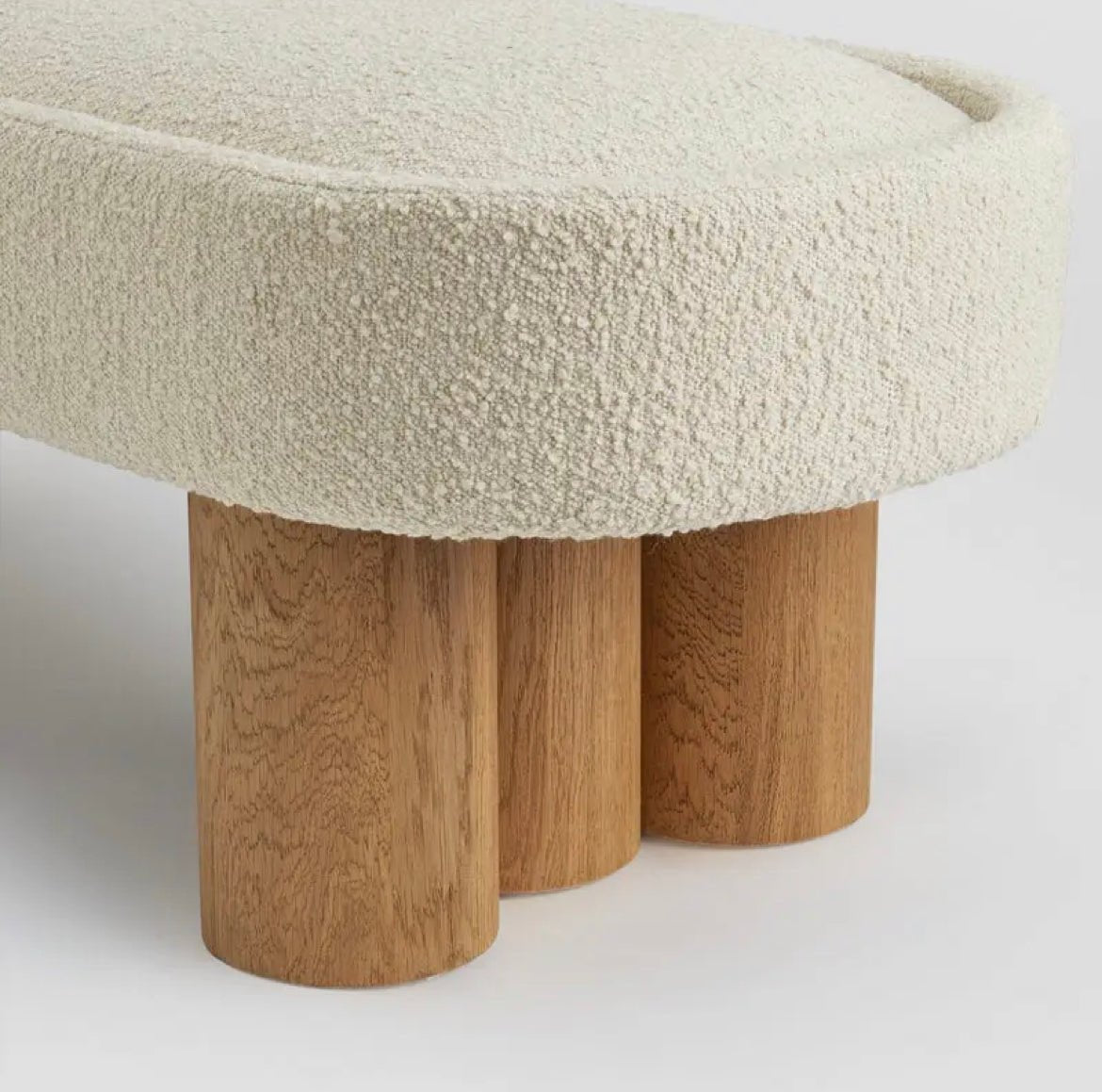 ‘Baleka’ Boucle End of Bed Bench Seat - EcoLuxe Furnishings