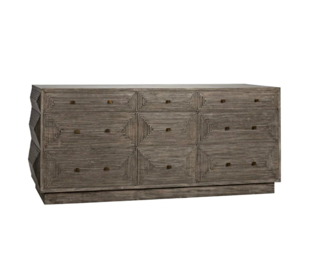 ‘Baram’ Dresser (Distressed Grey) - EcoLuxe Furnishings