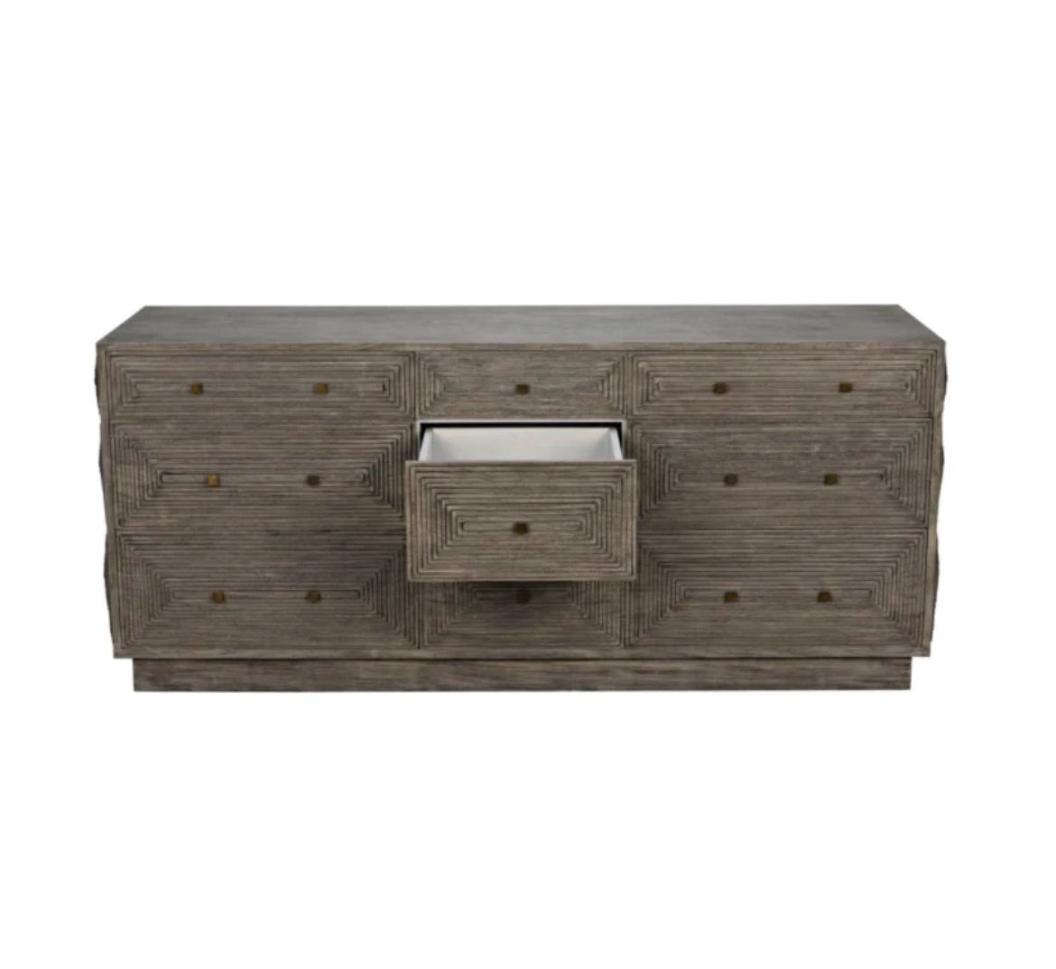 ‘Baram’ Dresser (Distressed Grey) - EcoLuxe Furnishings