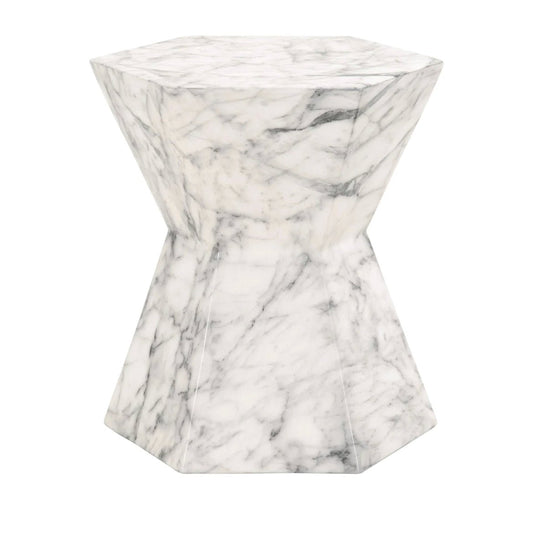 ‘Bento’ Accent Table (Ivory Marble Concrete) - EcoLuxe Furnishings