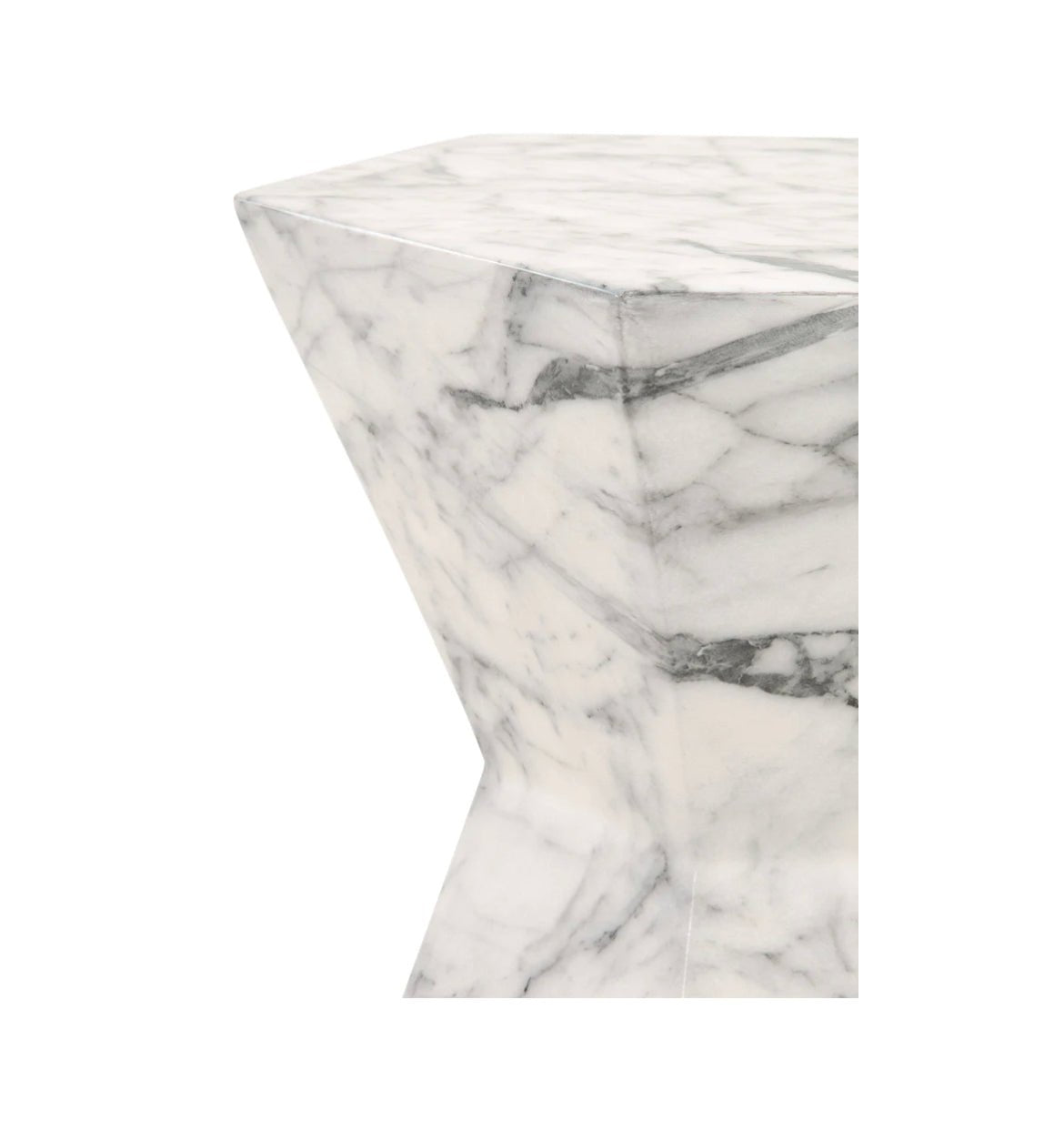 ‘Bento’ Accent Table (Ivory Marble Concrete) - EcoLuxe Furnishings
