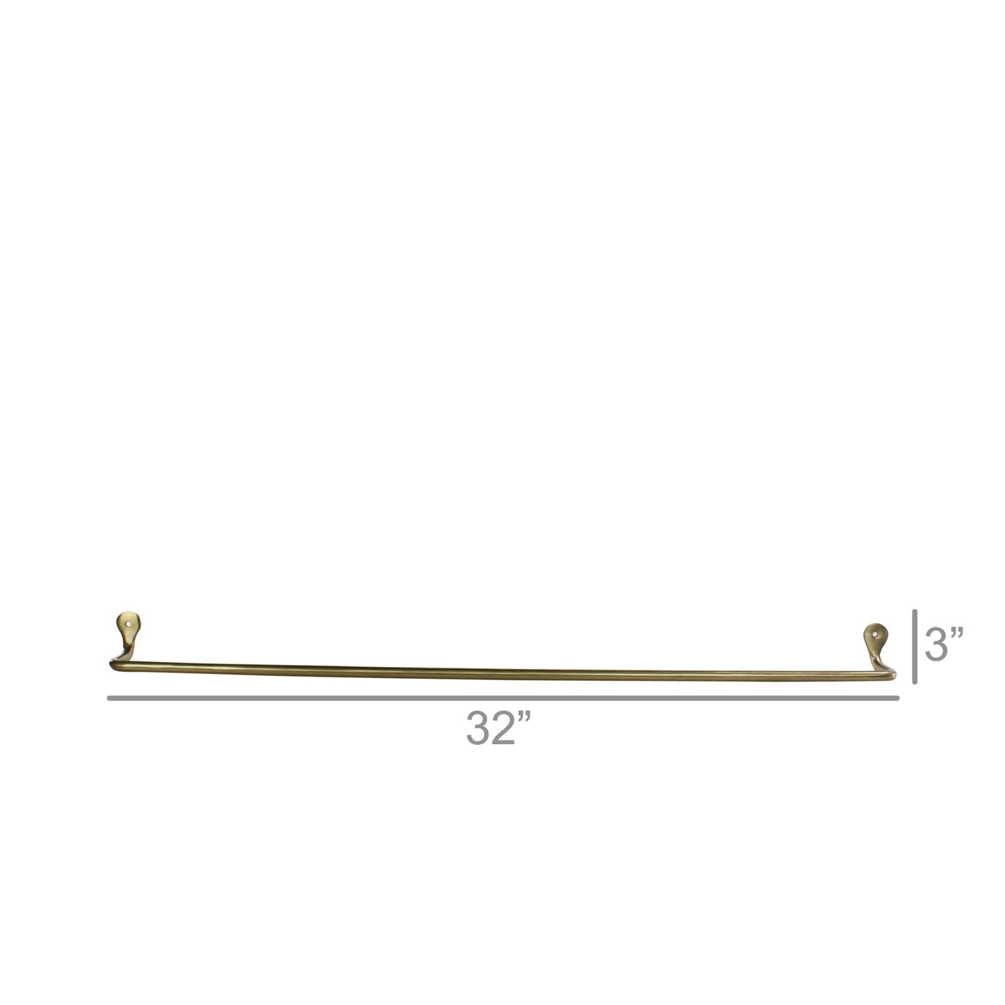 ‘Bijou’ Wall Bar, 32” (Brass) - EcoLuxe Furnishings