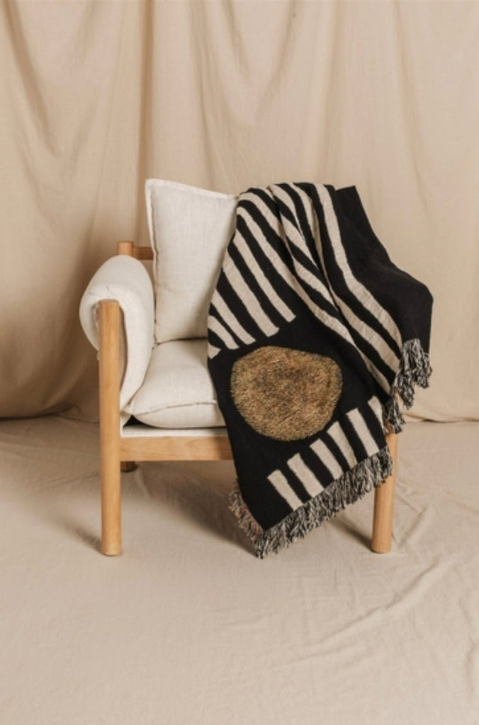 ‘Black Rainbow’ Throw - EcoLuxe Furnishings