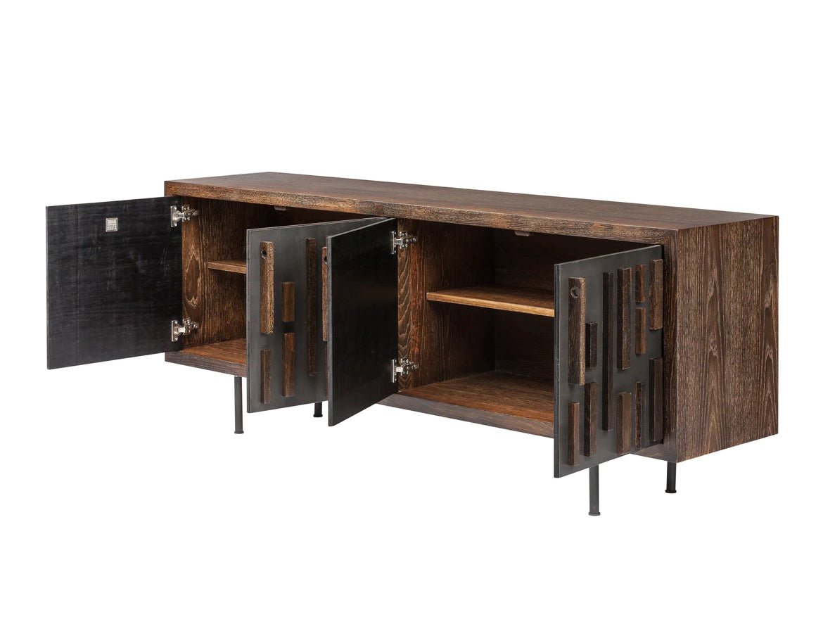 ‘Blok’ Sideboard Cabinet (Black) - EcoLuxe Furnishings