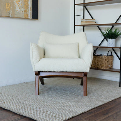 ‘Brayden’ Lounge Chair (Beige Boucle) - EcoLuxe Furnishings