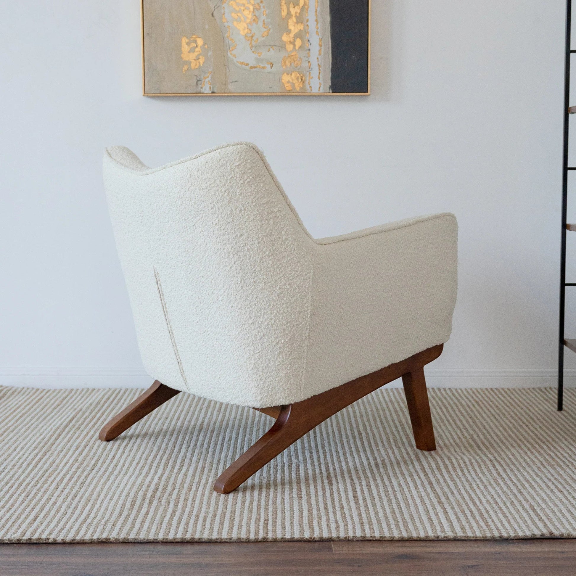 ‘Brayden’ Lounge Chair (Beige Boucle) - EcoLuxe Furnishings