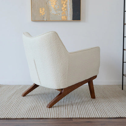 ‘Brayden’ Lounge Chair (Beige Boucle) - EcoLuxe Furnishings