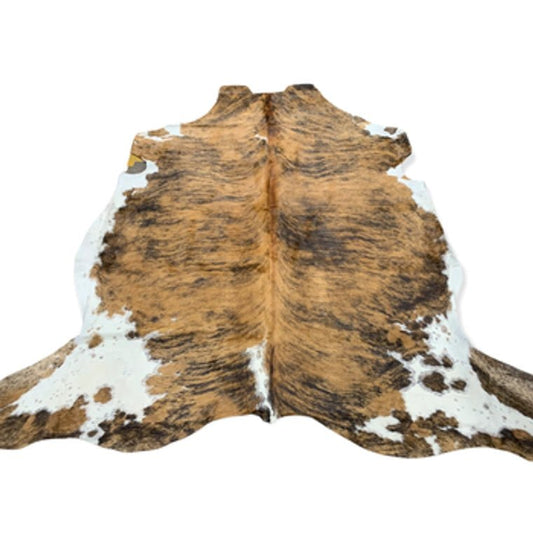 ‘Brindle White Belly’ Jumbo Cowhide (Size 7-8ft) - EcoLuxe Furnishings