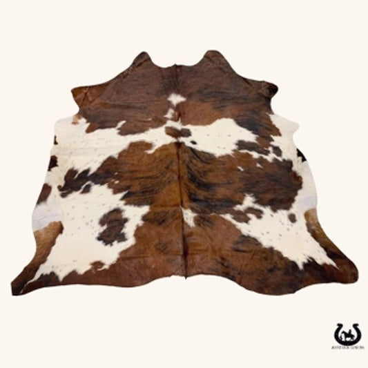 ‘Brindle White Belly’ Jumbo Cowhide, Size 7-8ft - EcoLuxe Furnishings