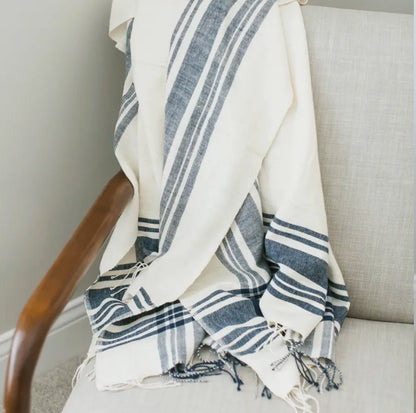 ‘Cabin Hatch’ Cotton Throw Blanket - EcoLuxe Furnishings