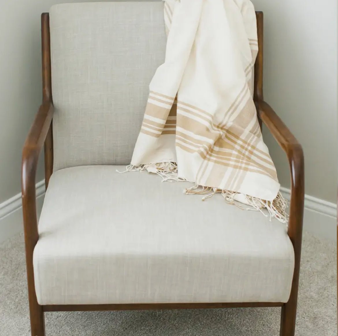 ‘Cabin Hatch’ Cotton Throw Blanket - EcoLuxe Furnishings