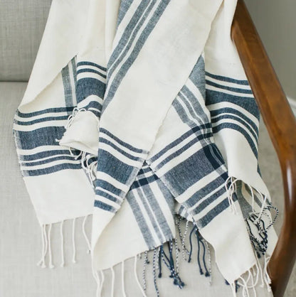 ‘Cabin Hatch’ Cotton Throw Blanket - EcoLuxe Furnishings