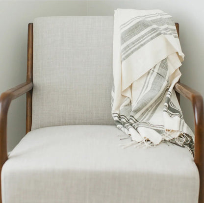 ‘Cabin Hatch’ Cotton Throw Blanket - EcoLuxe Furnishings