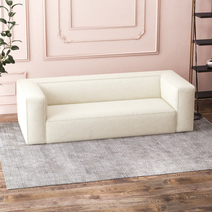 ‘Cassidy’ Modern Sofa (Cream Boucle) - EcoLuxe Furnishings