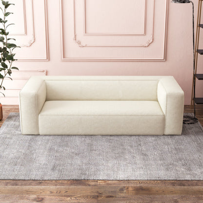 ‘Cassidy’ Modern Sofa (Cream Boucle) - EcoLuxe Furnishings