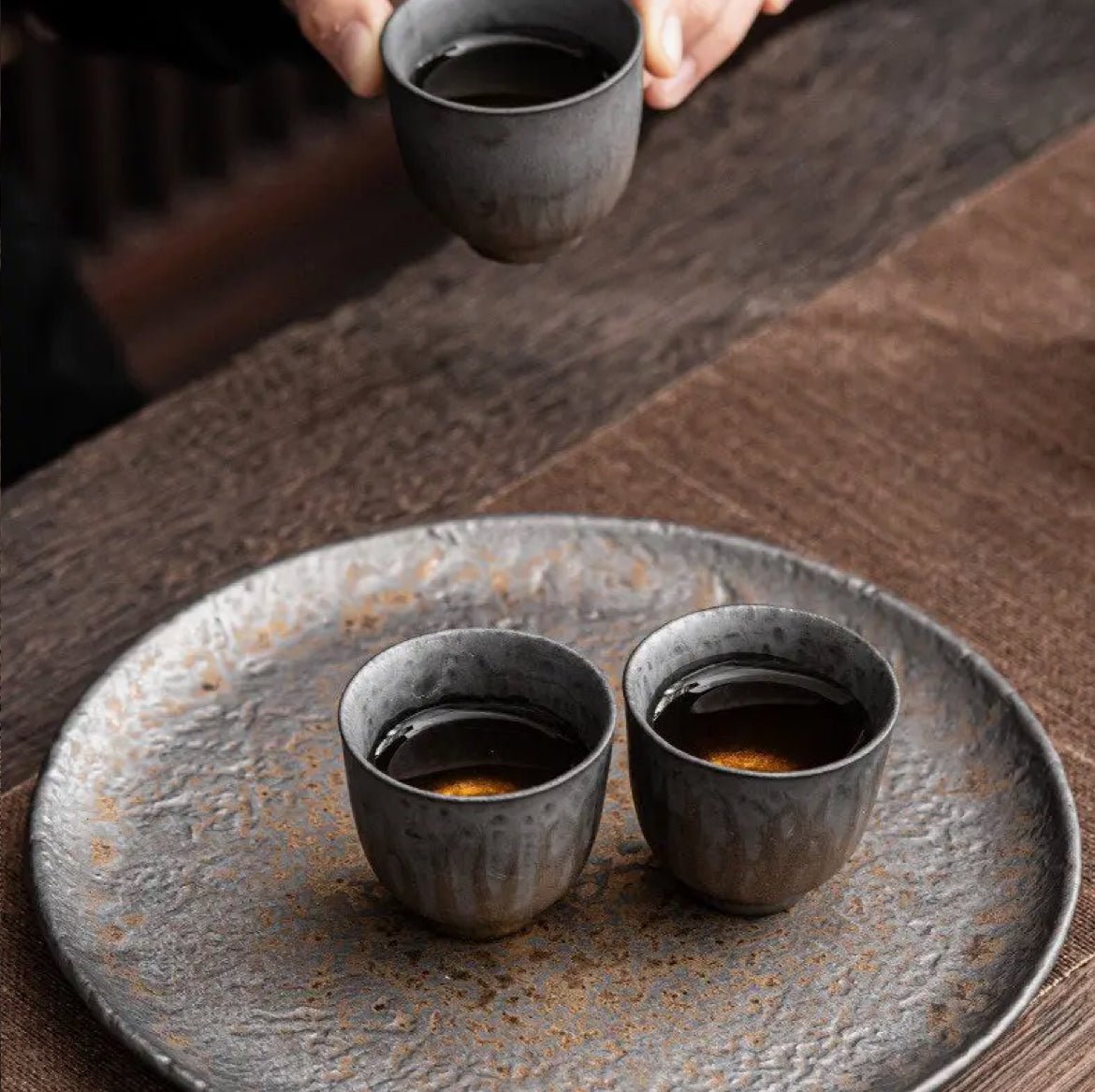 Ceramic Classic Tea Cup (Golden Black) - EcoLuxe Furnishings