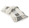 Checkered Handwoven Cotton Throw Blanket (Gray/Cream) - EcoLuxe Furnishings