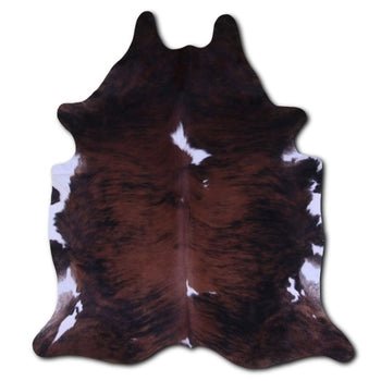 ‘Chocolate Brindle’ Jumbo Cowhide (Size 7-8 ft) - EcoLuxe Furnishings