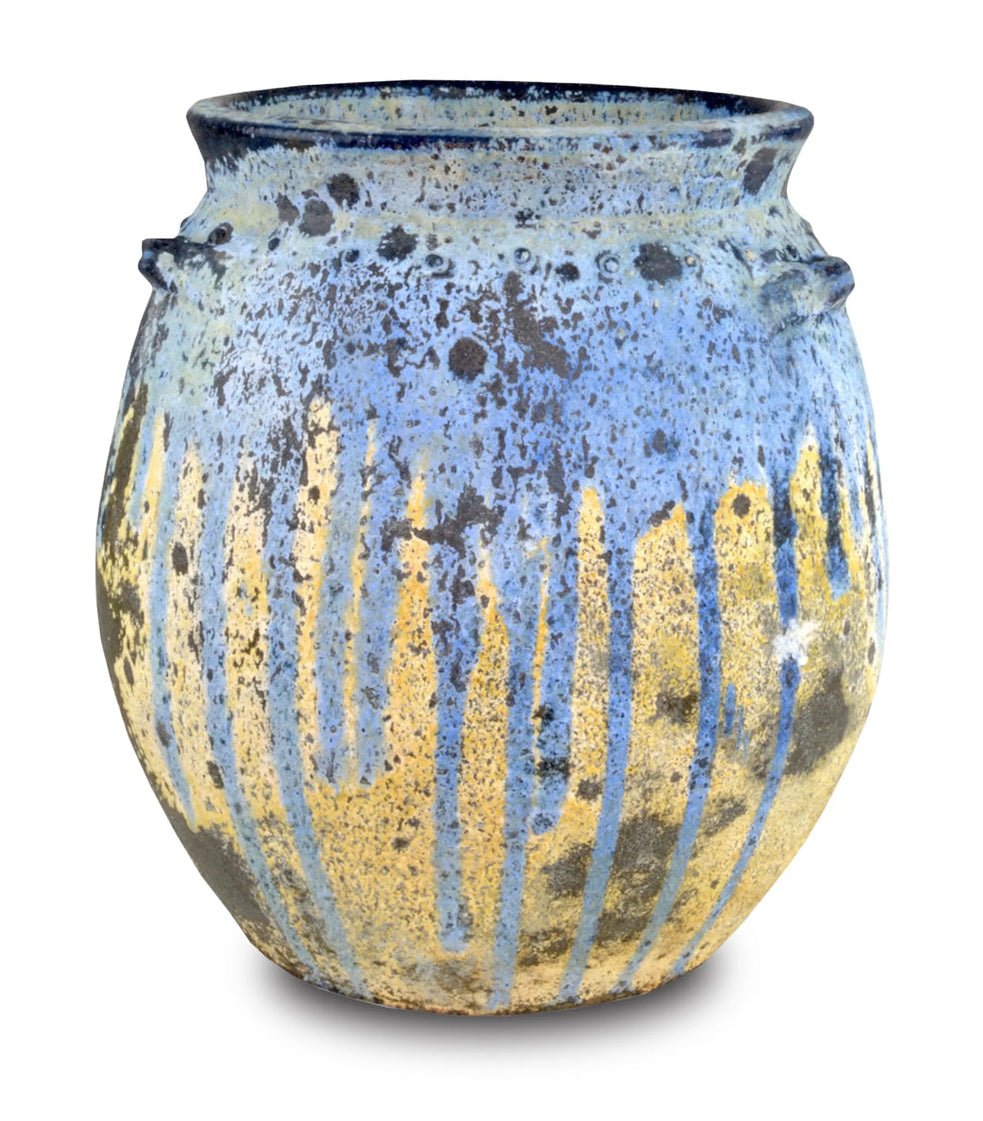 ‘Cinisi’ Drip Planter, Small (Antique Blue) - EcoLuxe Furnishings