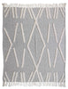 Crossing Lines Throw Blanket (Gray/White) - EcoLuxe Furnishings