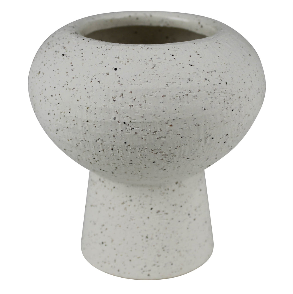 ‘Cruz’ Ceramic Vase, Small (White) - EcoLuxe Furnishings