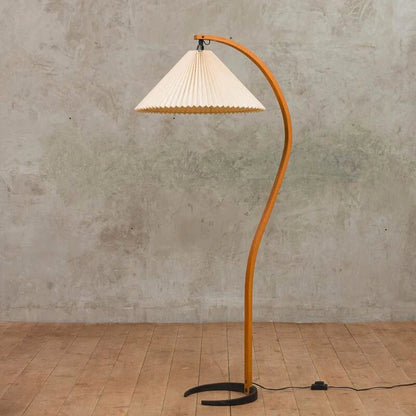 Curved Wooden Floor Lamp - EcoLuxe Furnishings