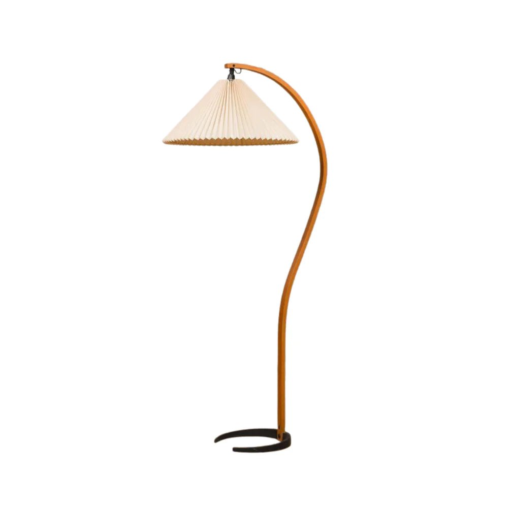 Curved Wooden Floor Lamp - EcoLuxe Furnishings