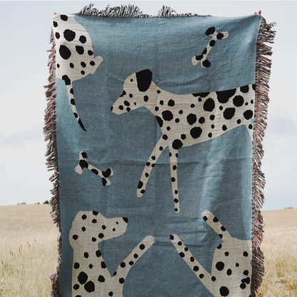 ‘Dalmatian’ Woven Throw Blanket - EcoLuxe Furnishings