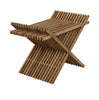 ‘Dede’ Folding Stool (Teak) - EcoLuxe Furnishings