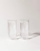 ‘Double-Wall’ 16 oz Glasses, Set of Two (Clear) - EcoLuxe Furnishings