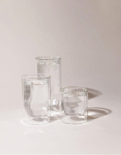 ‘Double-Wall’ 16 oz Glasses, Set of Two (Clear) - EcoLuxe Furnishings