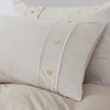 ‘Dover’ 5-Piece Organic Cotton Oversized Comforter Cover Set w/removable insert, King/Cal King (Natural) - EcoLuxe Furnishings