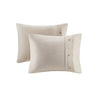 ‘Dover’ 5-Piece Organic Cotton Oversized Comforter Cover Set w/removable insert, King/Cal King (Natural) - EcoLuxe Furnishings