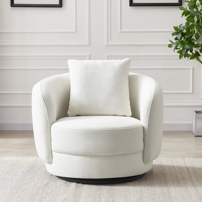 ‘Dylan’ Lounge Chair (Beige Boucle) - EcoLuxe Furnishings