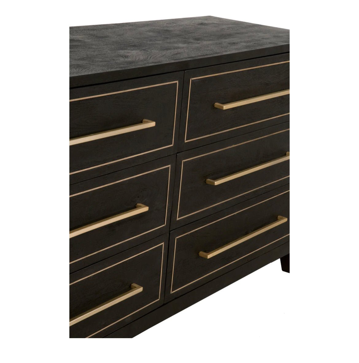 ‘Ebony’ 6-Drawer Double Dresser - EcoLuxe Furnishings