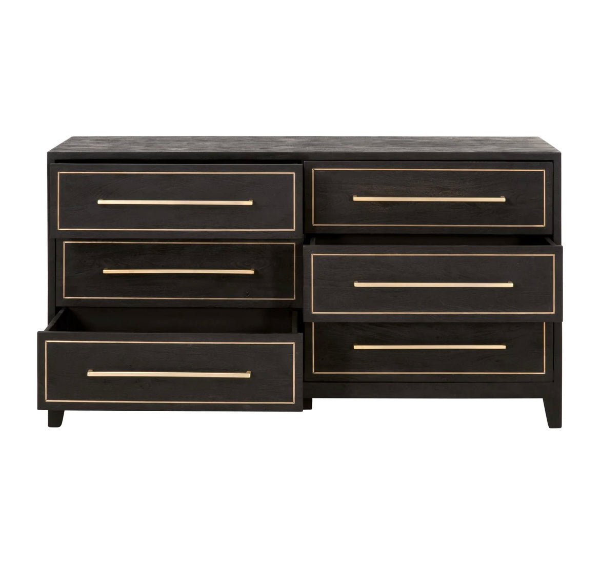 ‘Ebony’ 6-Drawer Double Dresser - EcoLuxe Furnishings