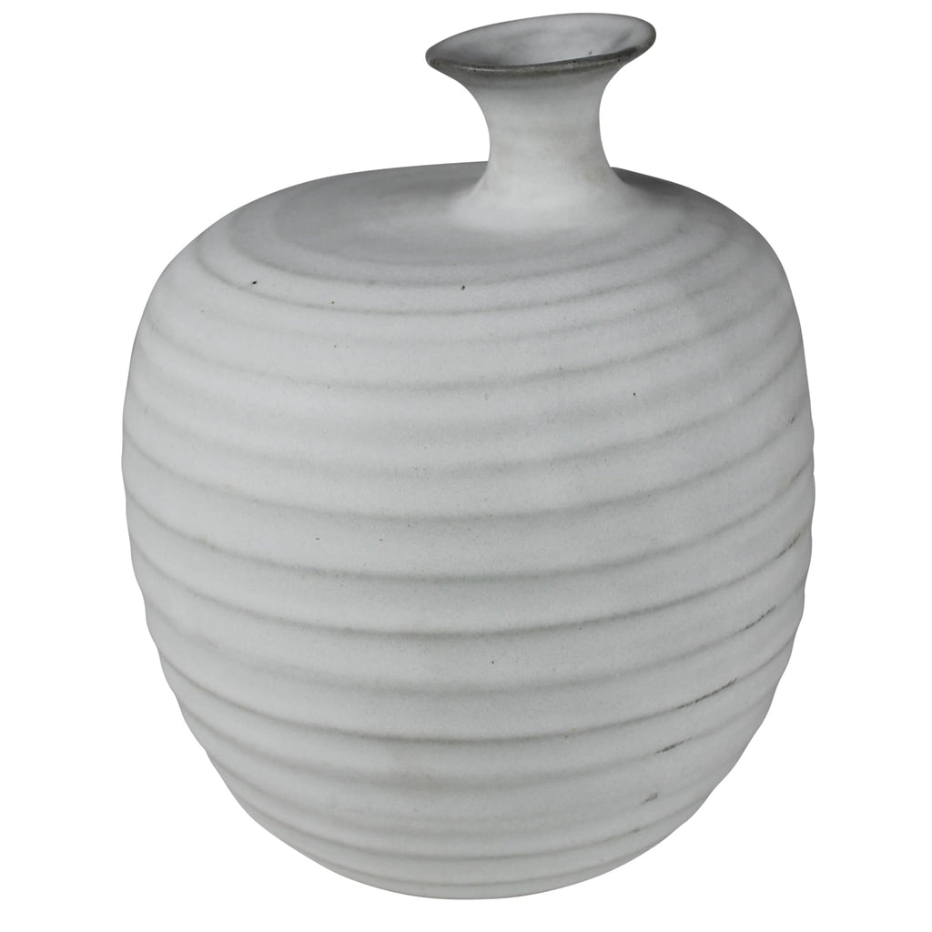 ‘Eleo’ Ceramic Vase w/Neck, Small - EcoLuxe Furnishings