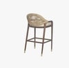 ‘Fara’ Upholstered Bar Stool (Teak) - EcoLuxe Furnishings