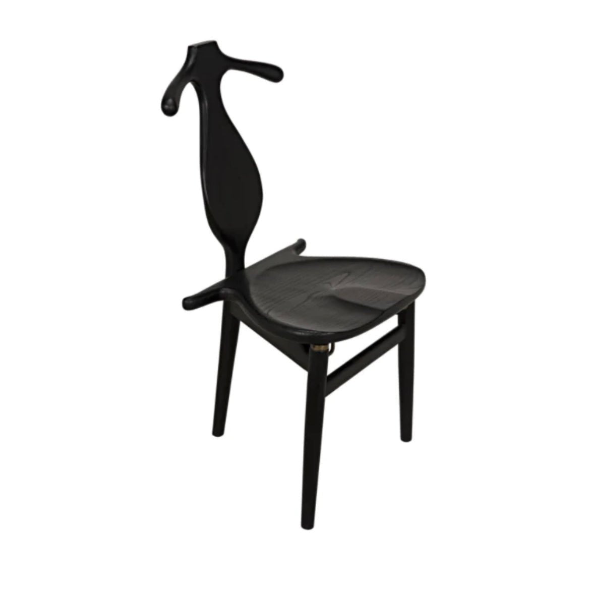 ‘Figaro’ Chair w/Jewelry Box (Charcoal Black) - EcoLuxe Furnishings