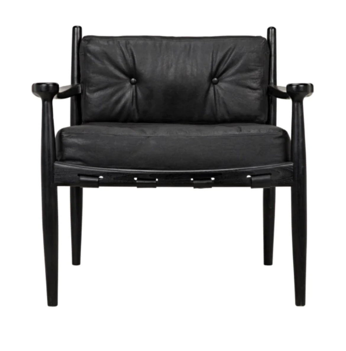 ‘Fogel’ Lounge Chair (Charcoal Black) - EcoLuxe Furnishings