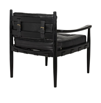 ‘Fogel’ Lounge Chair (Charcoal Black) - EcoLuxe Furnishings