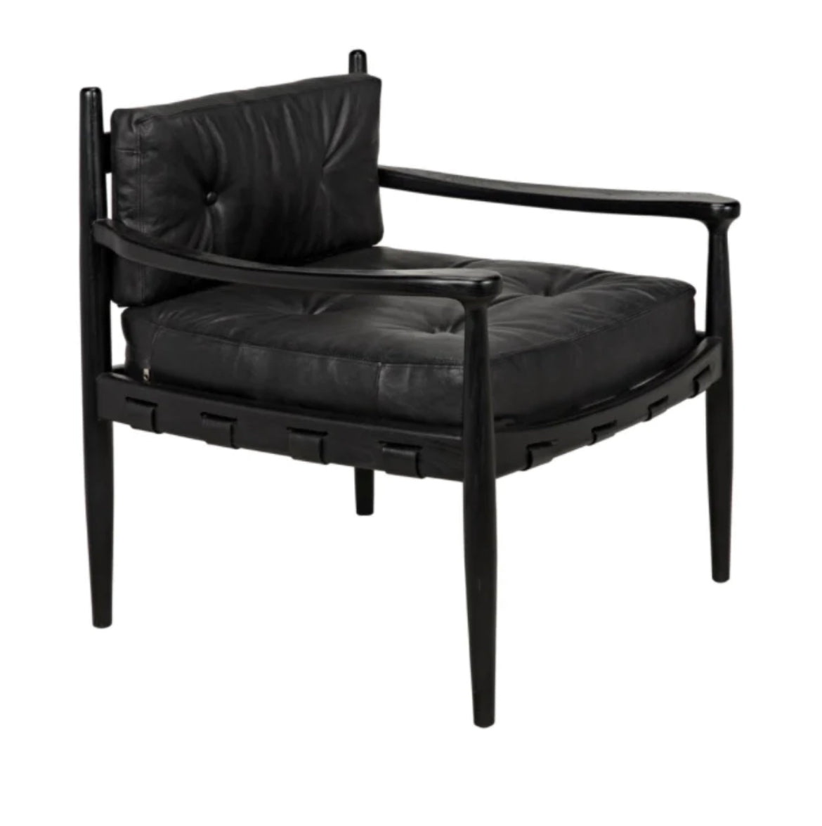 ‘Fogel’ Lounge Chair (Charcoal Black) - EcoLuxe Furnishings