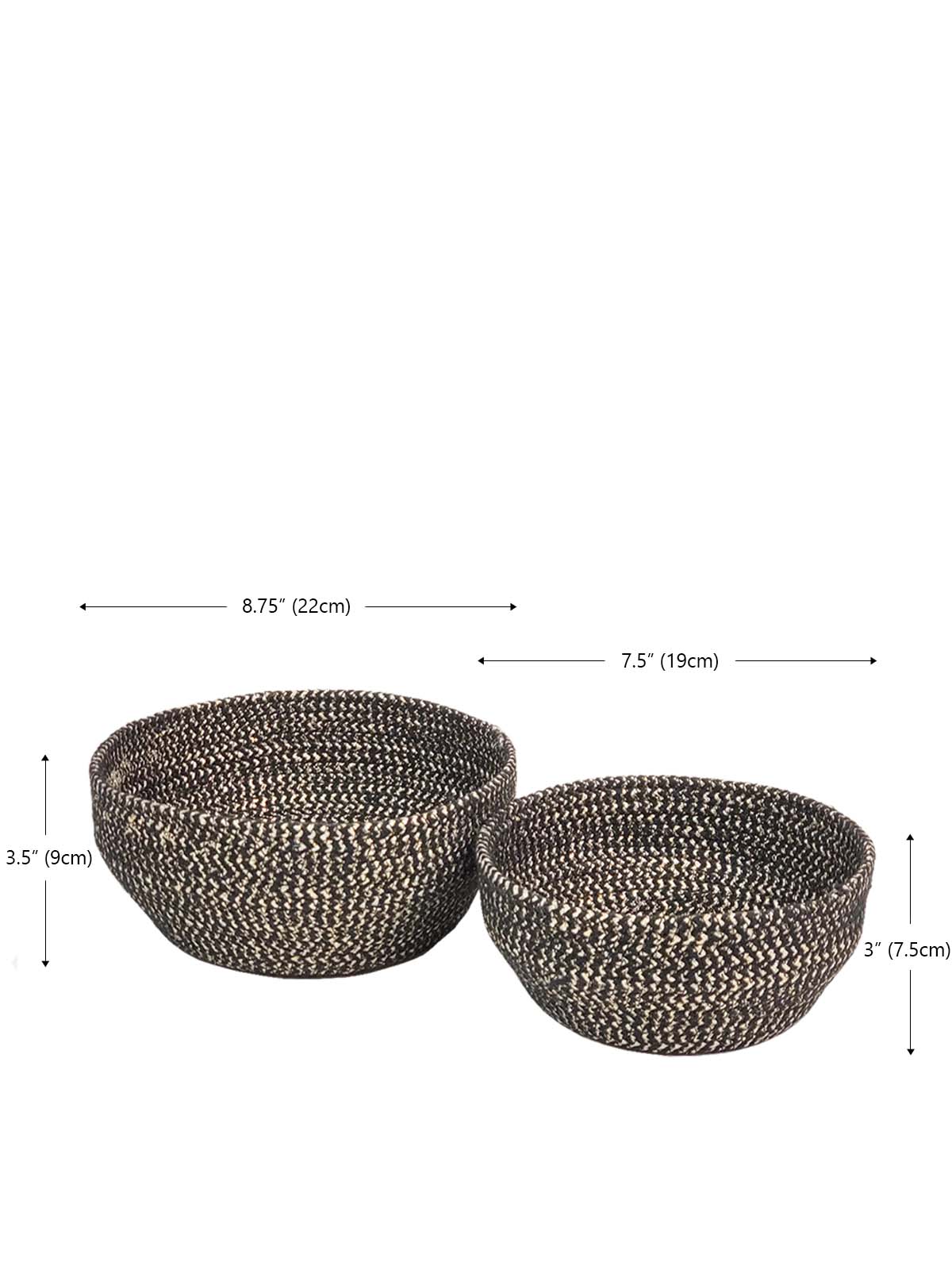 Glitter Bowl - Black (Set of 2) - EcoLuxe Furnishings