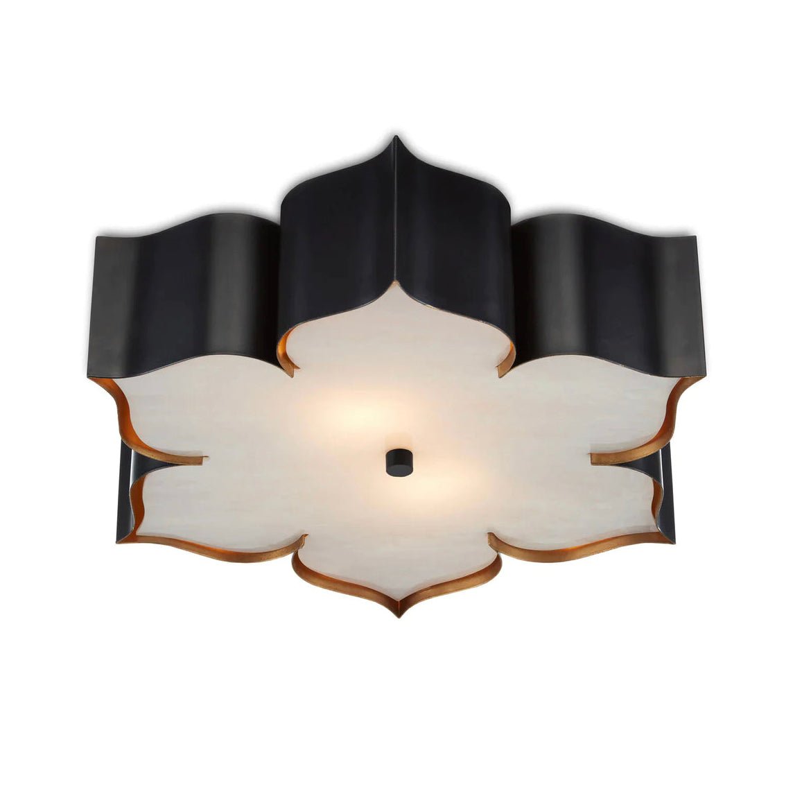 ‘Grand Lotus’ Flush Mount (Black) - EcoLuxe Furnishings