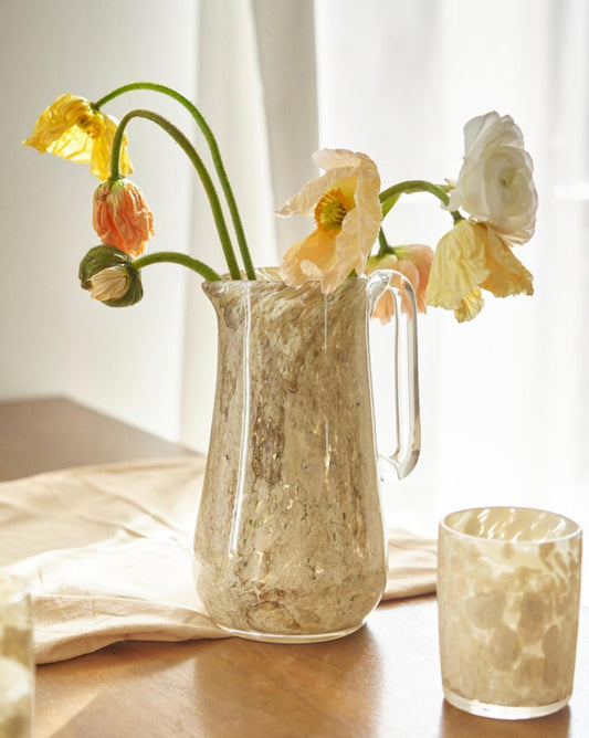 Hand Blown Glass Water Pitcher - EcoLuxe Furnishings
