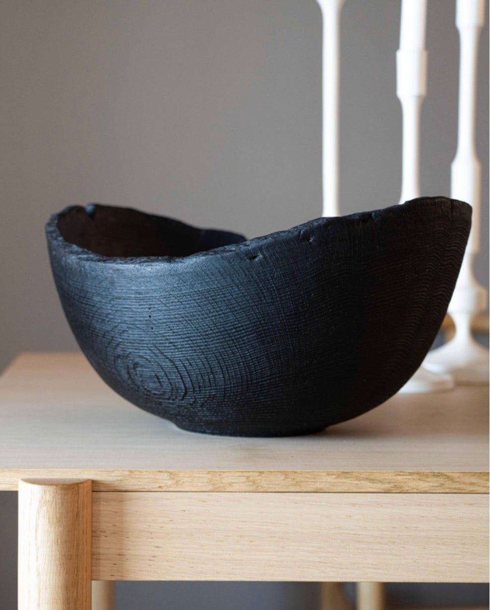 Hand-Carved Extra Large Boat-Shaped Wooden Fruit Bowl - EcoLuxe Furnishings