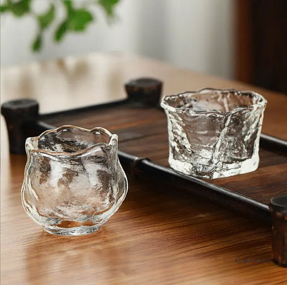 Handmade Wabi Sabi Glass Tea Cup (Round + Square) - EcoLuxe Furnishings